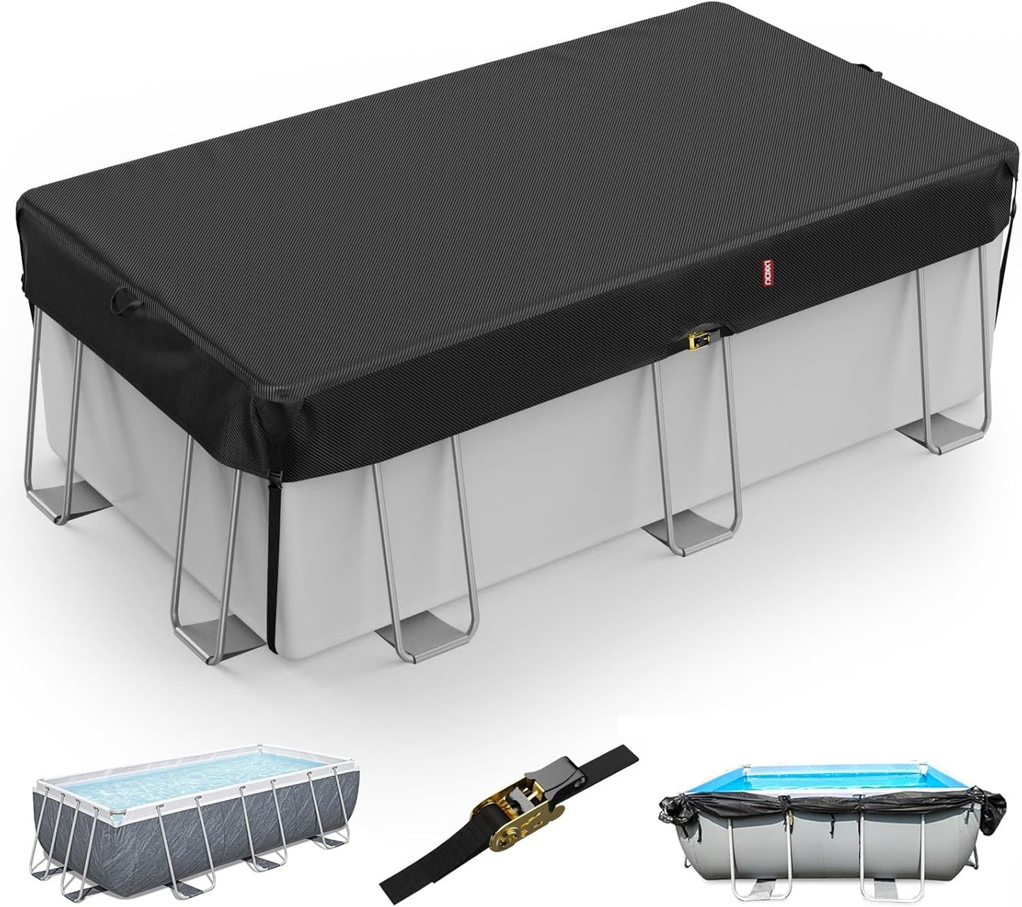 LXKCKJ 12x21 FT Rectangular Pool Cover for Above Ground Pools