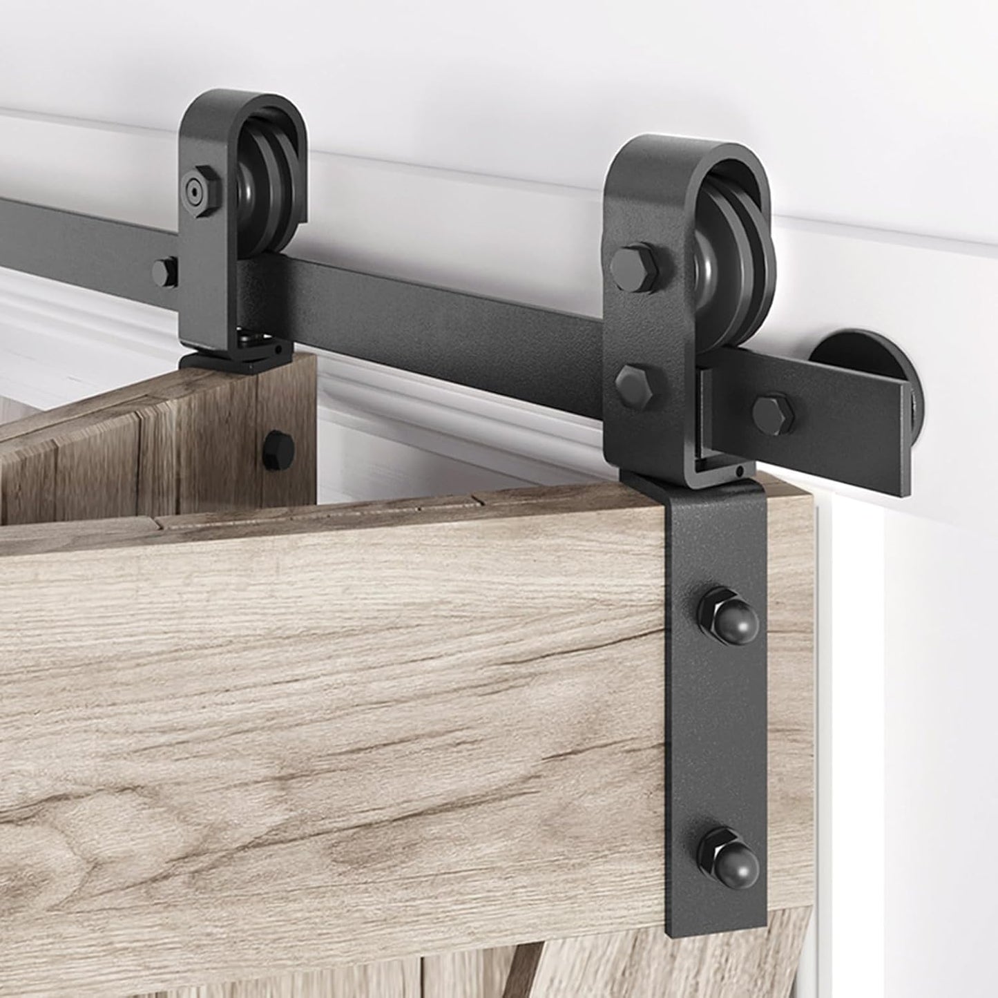34in Bifold Sliding Barn Door Hardware Track Kit for Easy Assembly