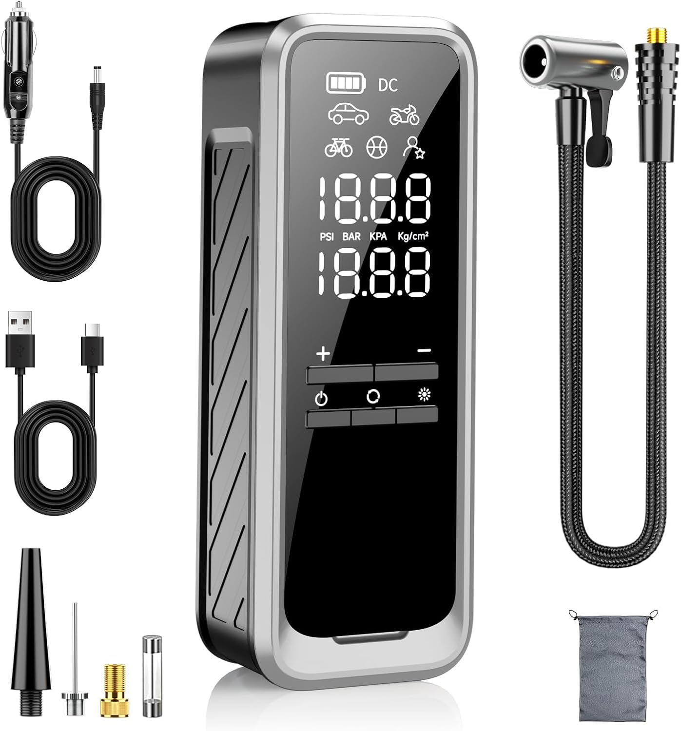 Portable Tire Inflator - Quick 150 PSI Pump