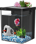 Aquarium kit 1.5 Gallon Betta Fish Tank with Filter LED Light