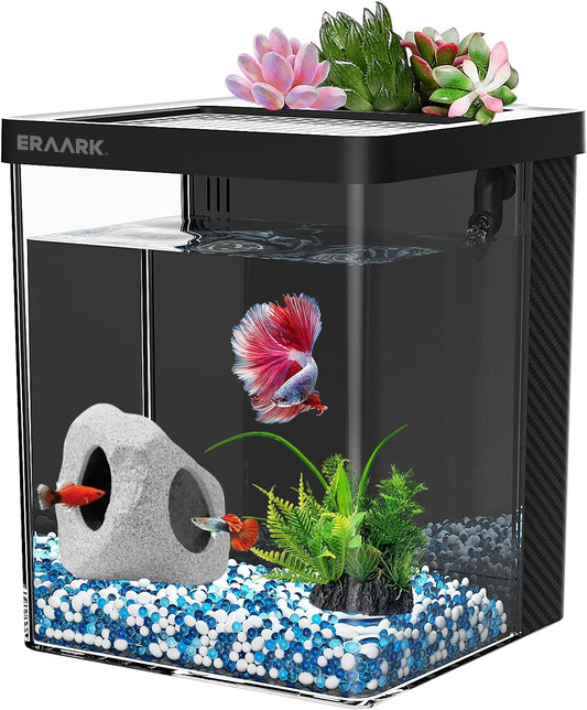 Starter Kit: 1.5 Gallon Betta Tank w/Filter & LED Light