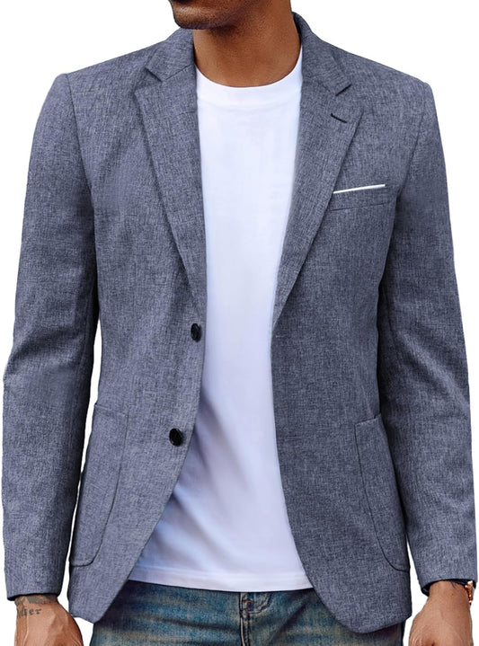Mens Casual Sport Coat Blazer Lightweight Business Jacket