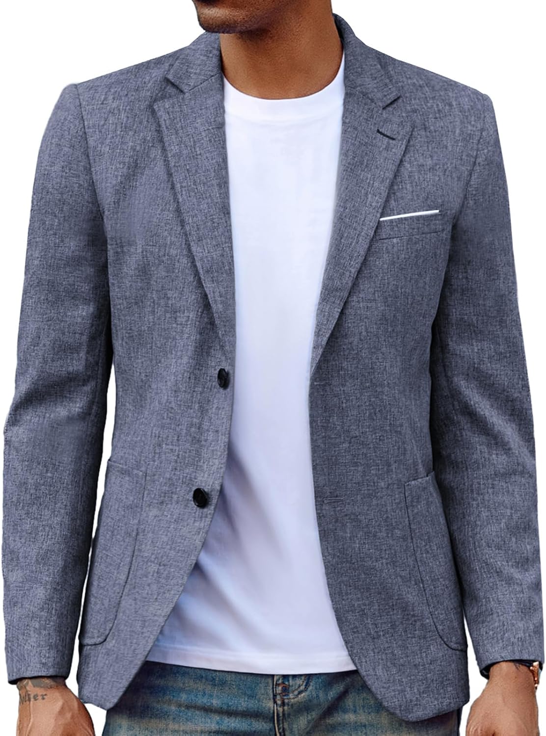 Mens Casual Sport Coat Blazer Lightweight Business Jacket