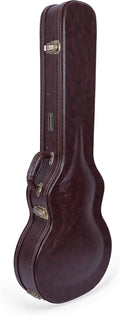 Hardshell Arch Top Wood Case for Les Paul Guitars - Brown Vintage