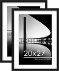 20x27 Picture Frame Set of 2 - Fits 16x24 with Mat or 20x27 Posters
