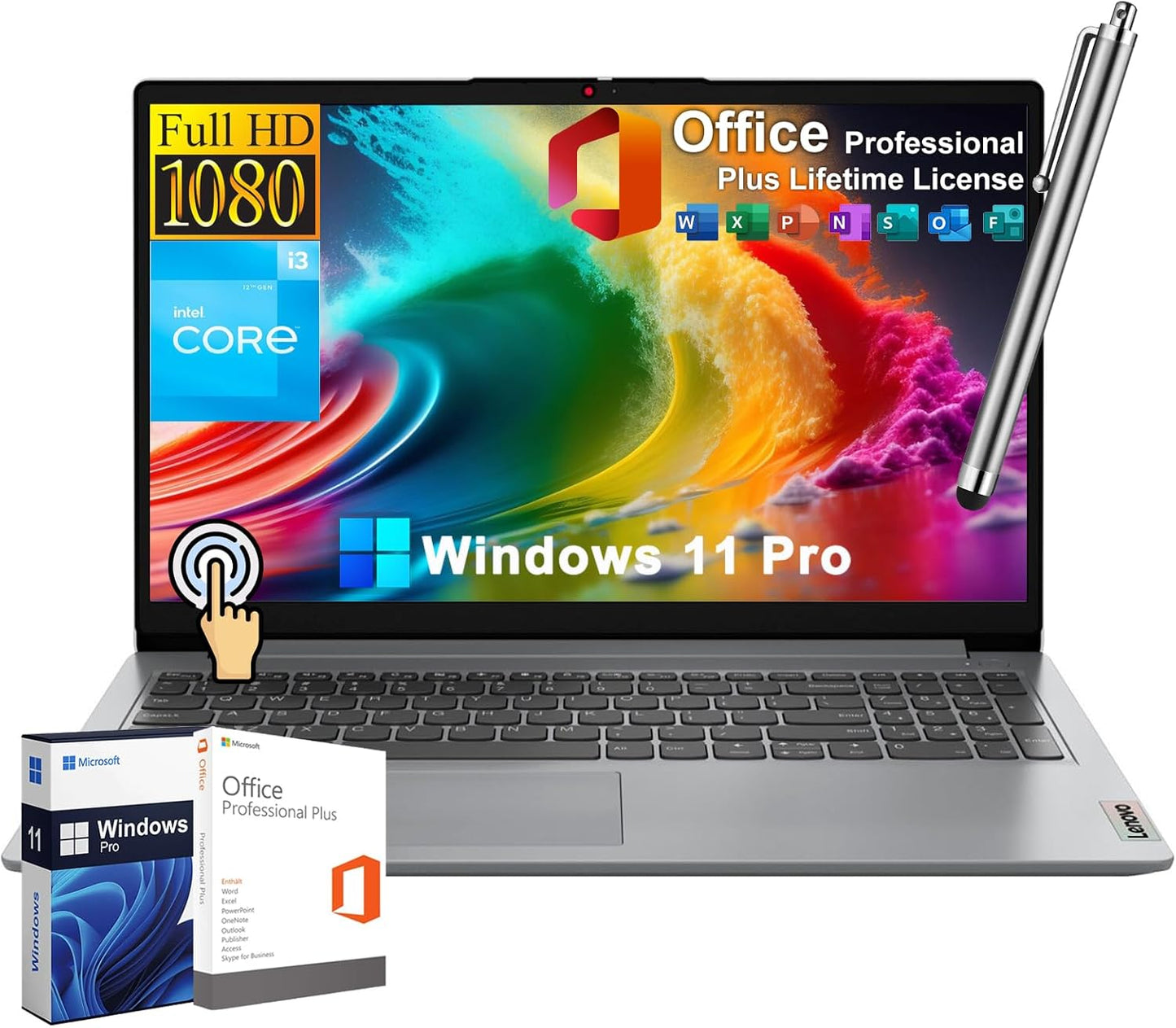Lenovo IdeaPad 15.6 FHD Touchscreen Laptop for Business & Study
