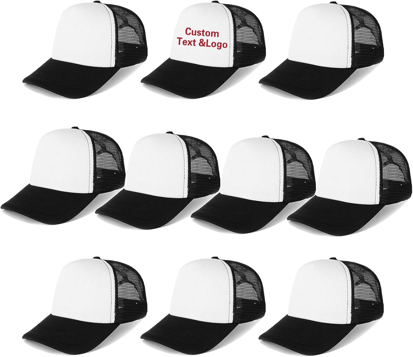 Ultrafun 10 Pack Trucker Hats for Custom DIY and Outdoor Fun