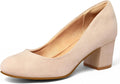 mysoft Women's Pumps Low Chunky Block Heel Round Toe - Comfortable 2