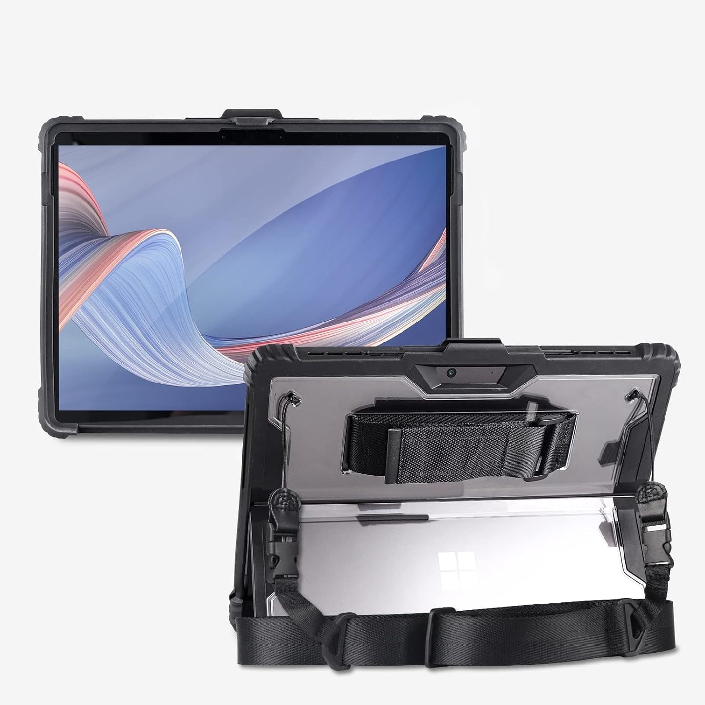 Rugged Case for Microsoft Surface Pro 11/10/9 with Straps