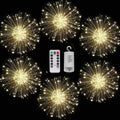FOOING Firework Lights 120 LED Copper Wire String Lights - Warm White