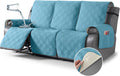 100% Waterproof Recliner Sofa Covers 3 Seater Split Couch Cover - Sky