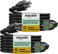 Adoreen Outdoor Power Extension Cord 50 ft 2-Pack - Heavy-Duty