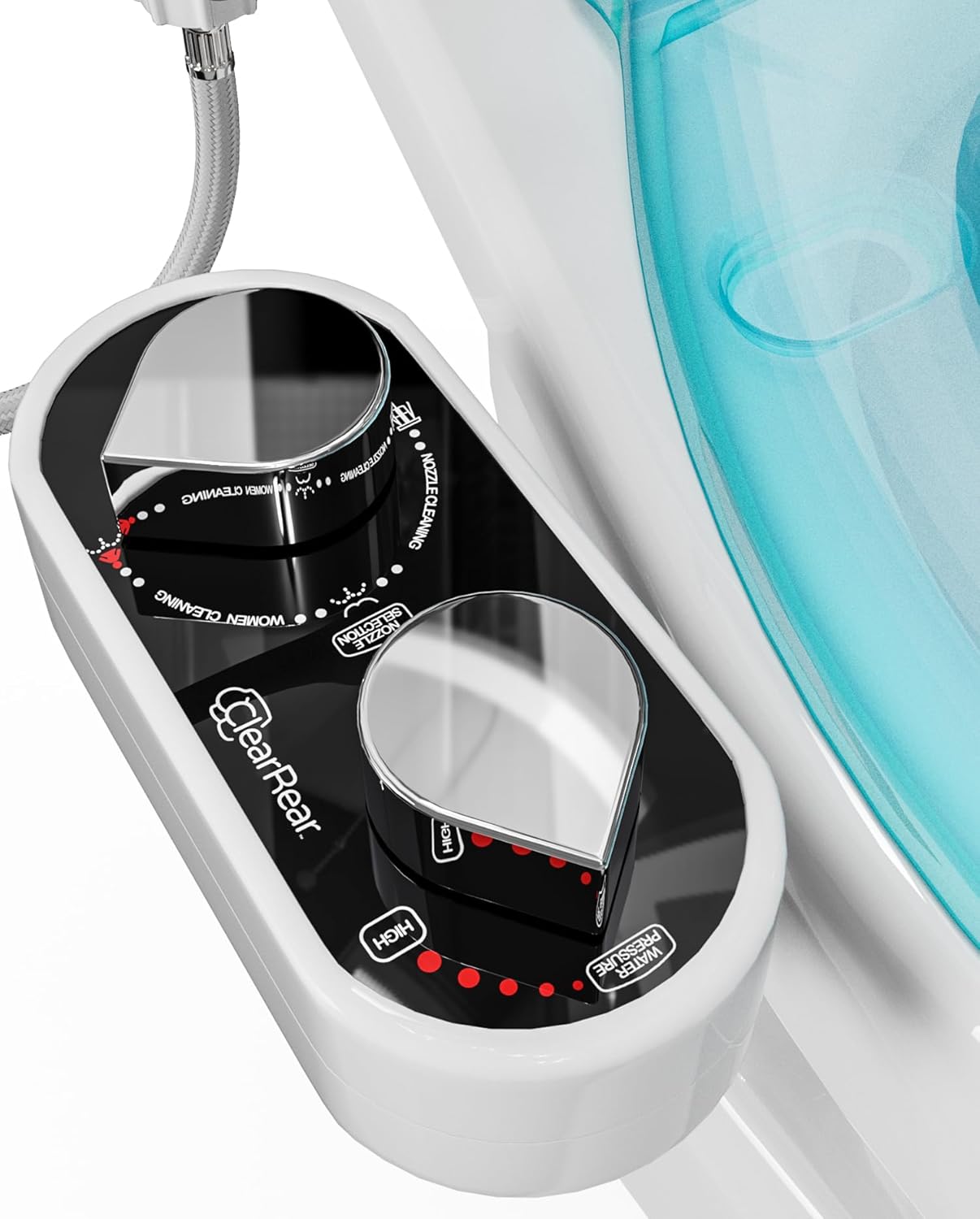 Clear Rear Bidet Attachment for Toilet - Non-Electric Upgrade