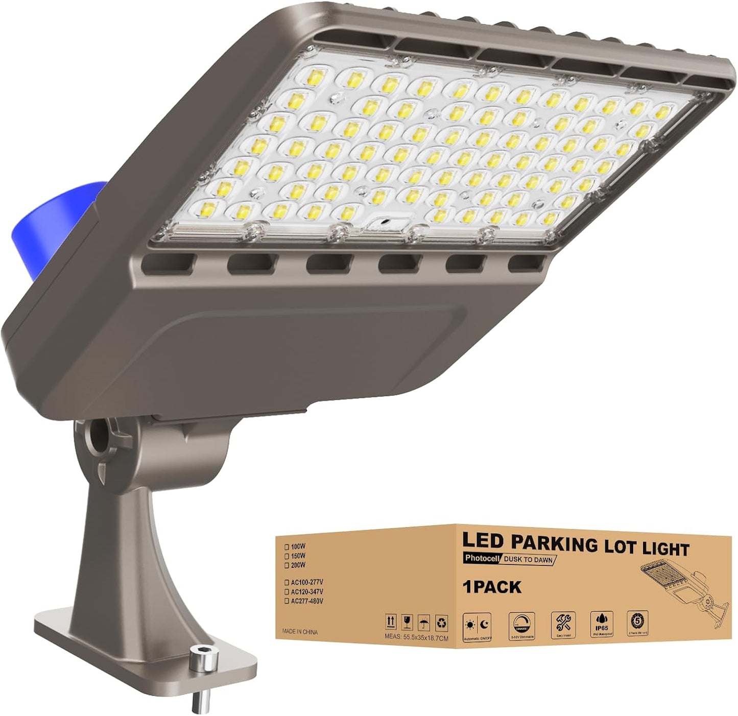 200W LED Parking Lot Light with 28000LM Brightness for Safety