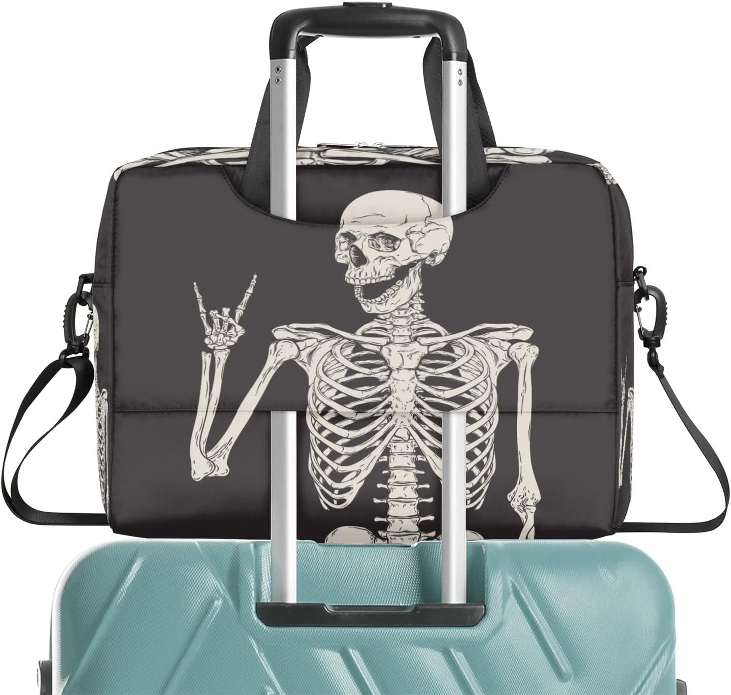 Rock Skeleton Skull Laptop Bag Sleeve Case for 14 to 16 Inch