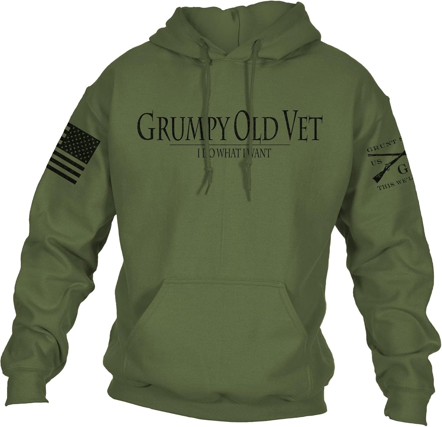 Grunt Style Grumpy Old Vet Hoodie - Comfort and Patriotism Combined