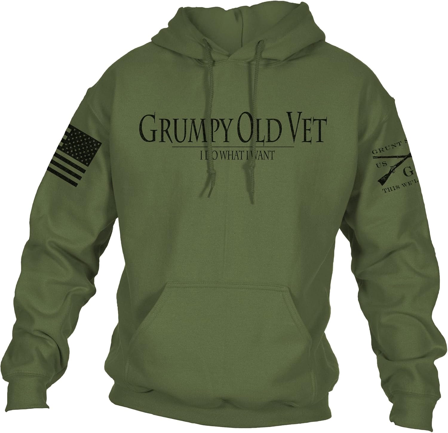 Grunt Style Grumpy Old Vet Hoodie - Comfort and Patriotism Combined