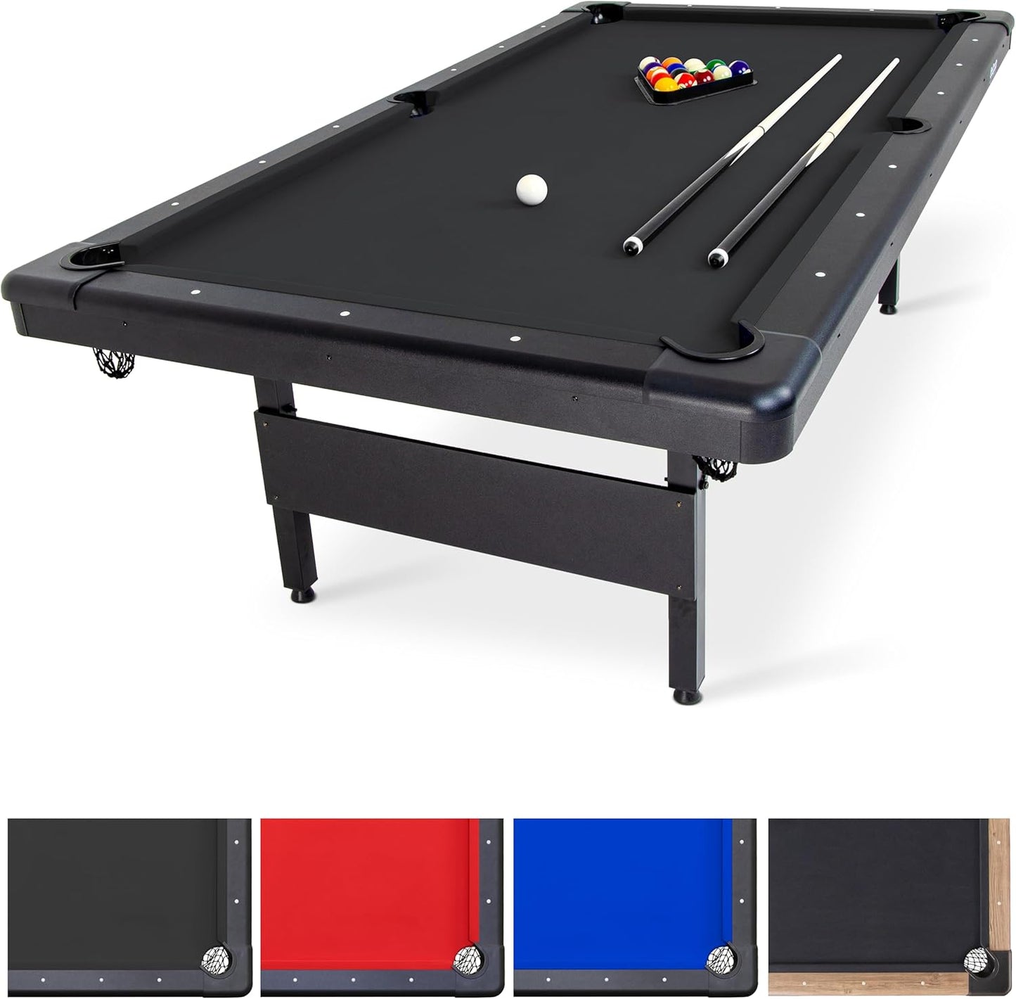 GoSports 8 ft Billiards Table - Portable Pool Table with Accessories