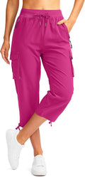 Soothfeel Women's Cargo Capris Pants Lightweight Quick Dry Comfort