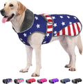 American Flag Dog Coat for Large Dogs - Waterproof Winter Jacket
