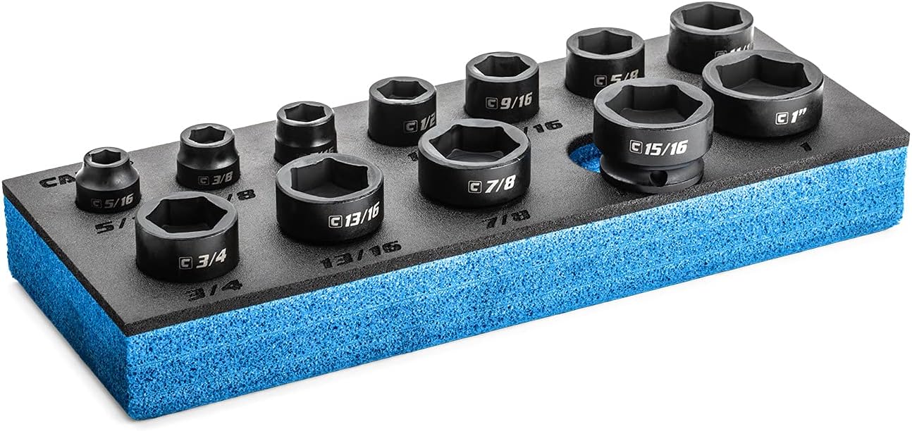 Capri Tools Stubby Impact Socket Set for Tight Spaces and Torque