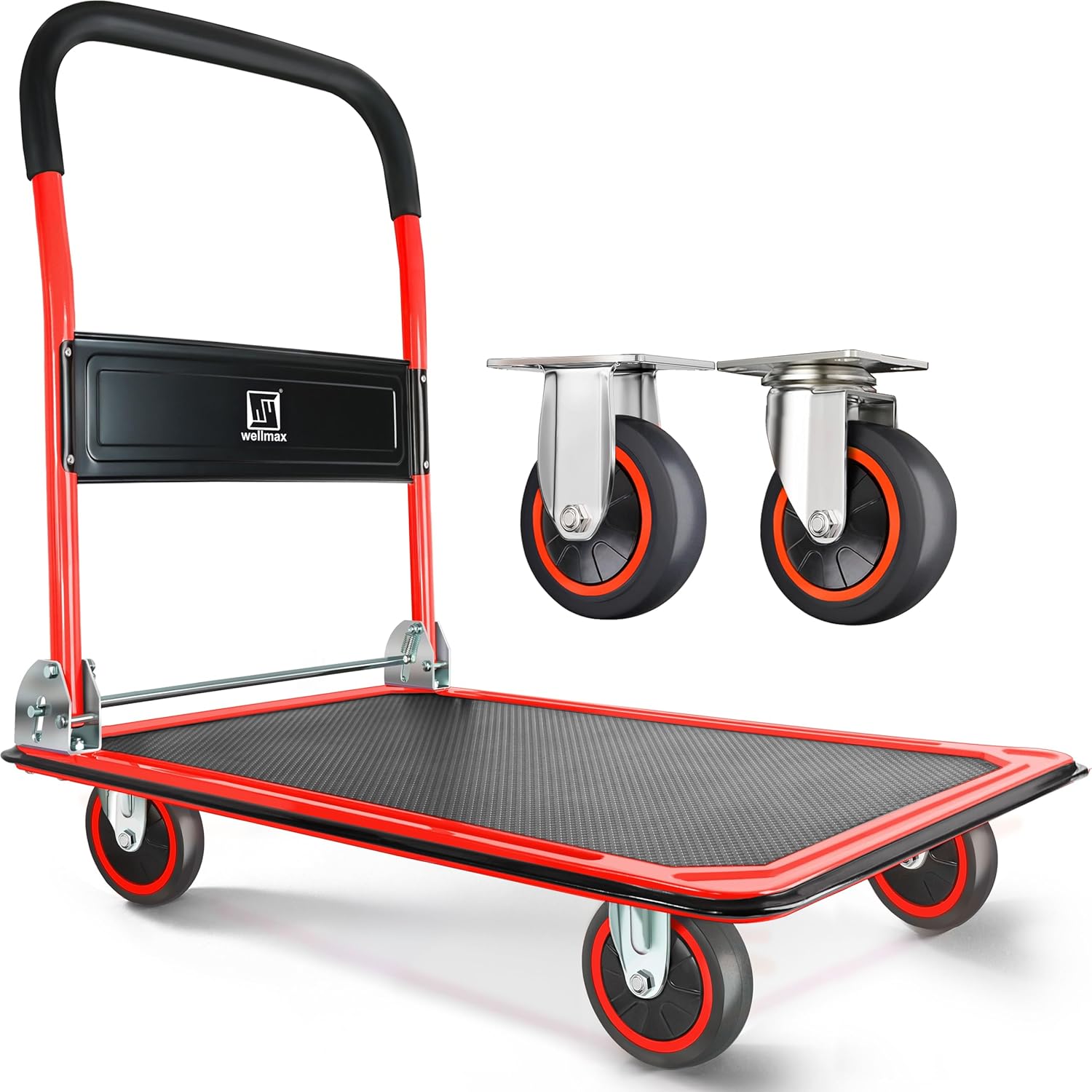 Push Cart Dolly with 330lb Capacity for Easy Storage and Use