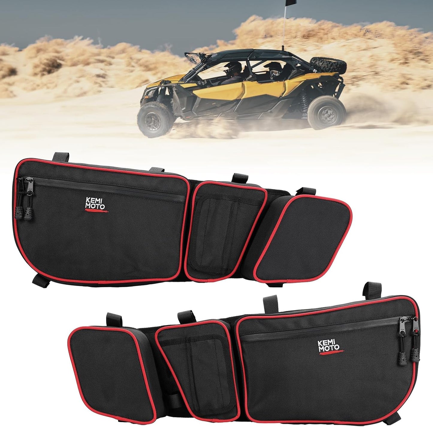 KEMIMOTO X3 Door Bags for Can Am Maverick X3 Models 2017-2025