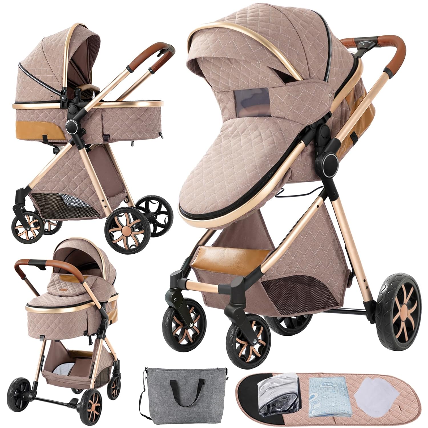 2 in 1 Baby Stroller Convertible Foldable Standard Pushchair