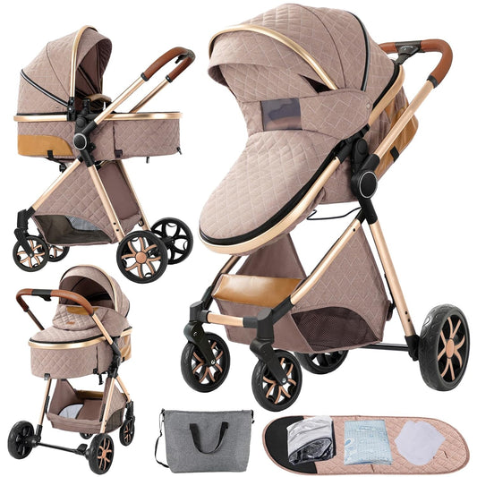 2 in 1 Baby Stroller Convertible Foldable Standard Pushchair