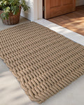 Dexi Jute Door Mat for Front Entryway 24x35 - Dirt Trapping, Non-Slip