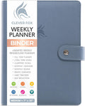 Windy Blue Weekly Planner Binder - Undated Goal Setting Planner