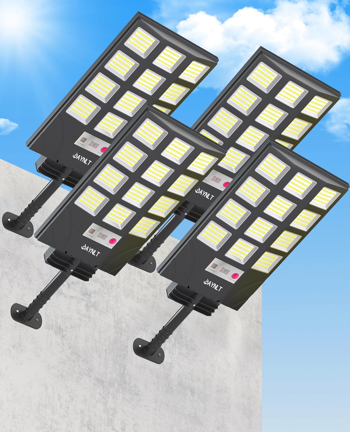JAYNLT Solar Lights for Outside with Motion Sensor & Remote