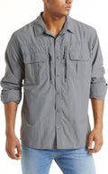 Fishing Shirt for Men Nylon Long Sleeve Quick Dry - Tactical Fit