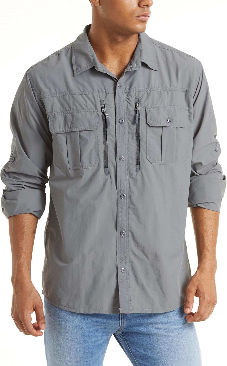 TACVASEN Fishing Shirt for Men: Quick Dry Tactical Work Shirt