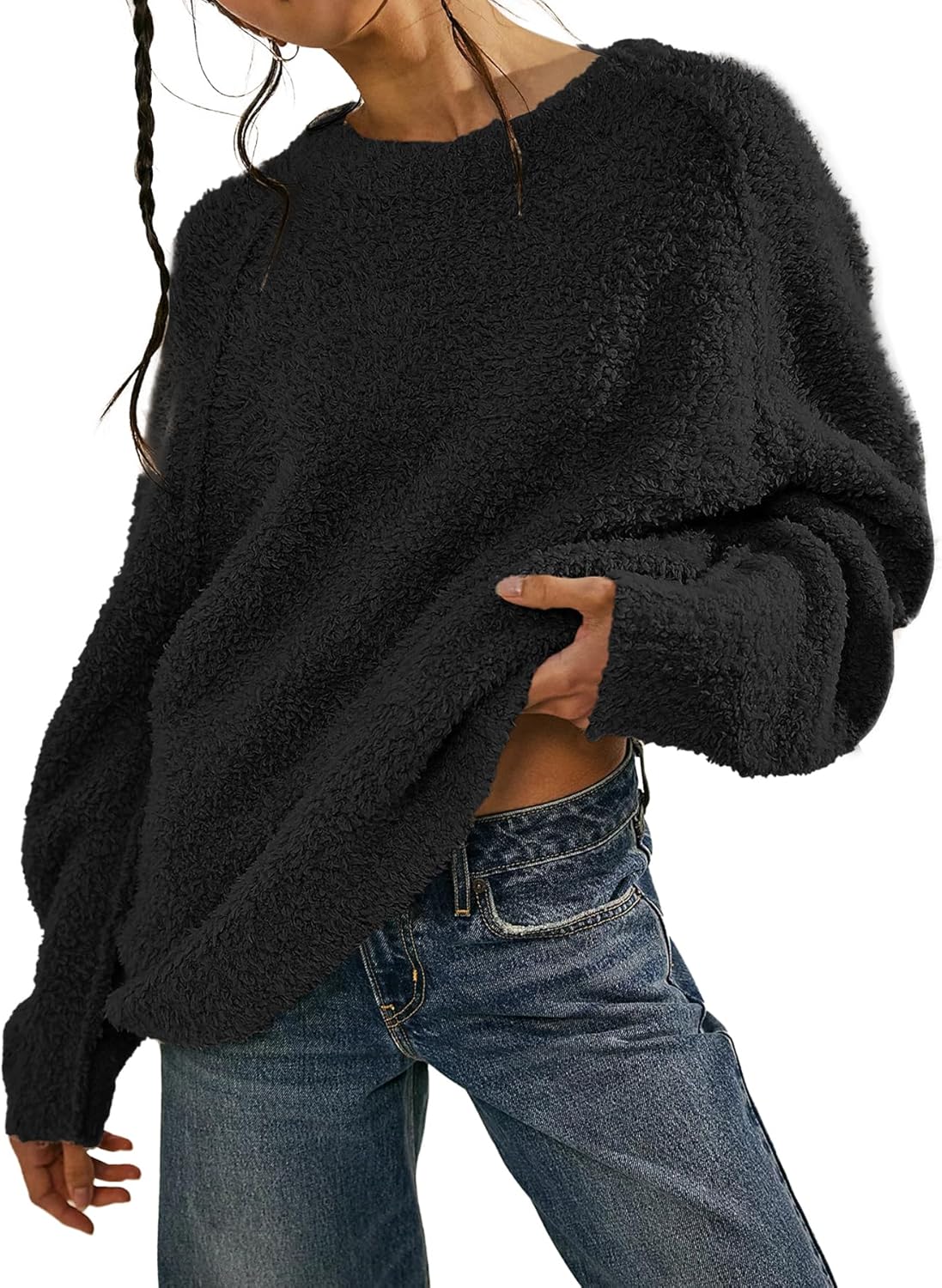 Beaully Women's Oversized Fuzzy Knit Sweater for Fall 2025