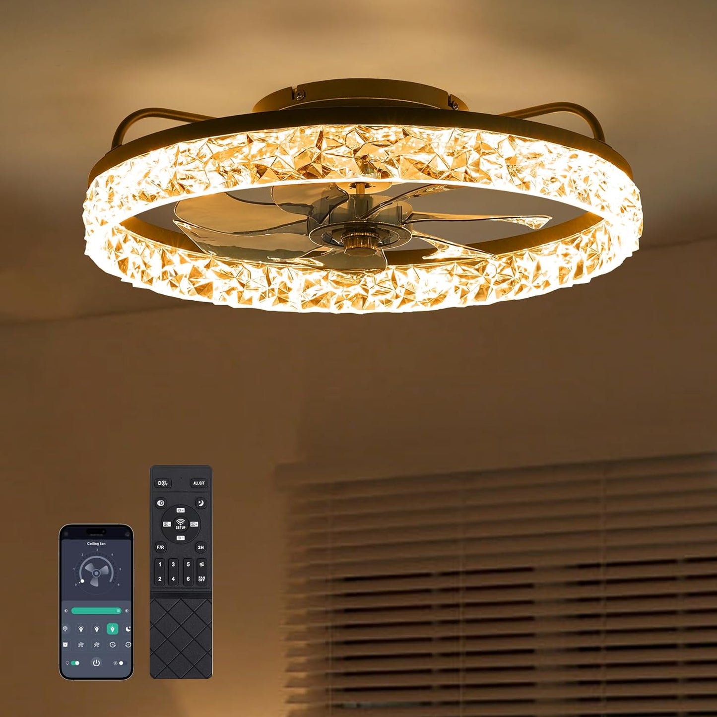 Ceiling Fans with Lights and Remote by DIAMONDFORGE
