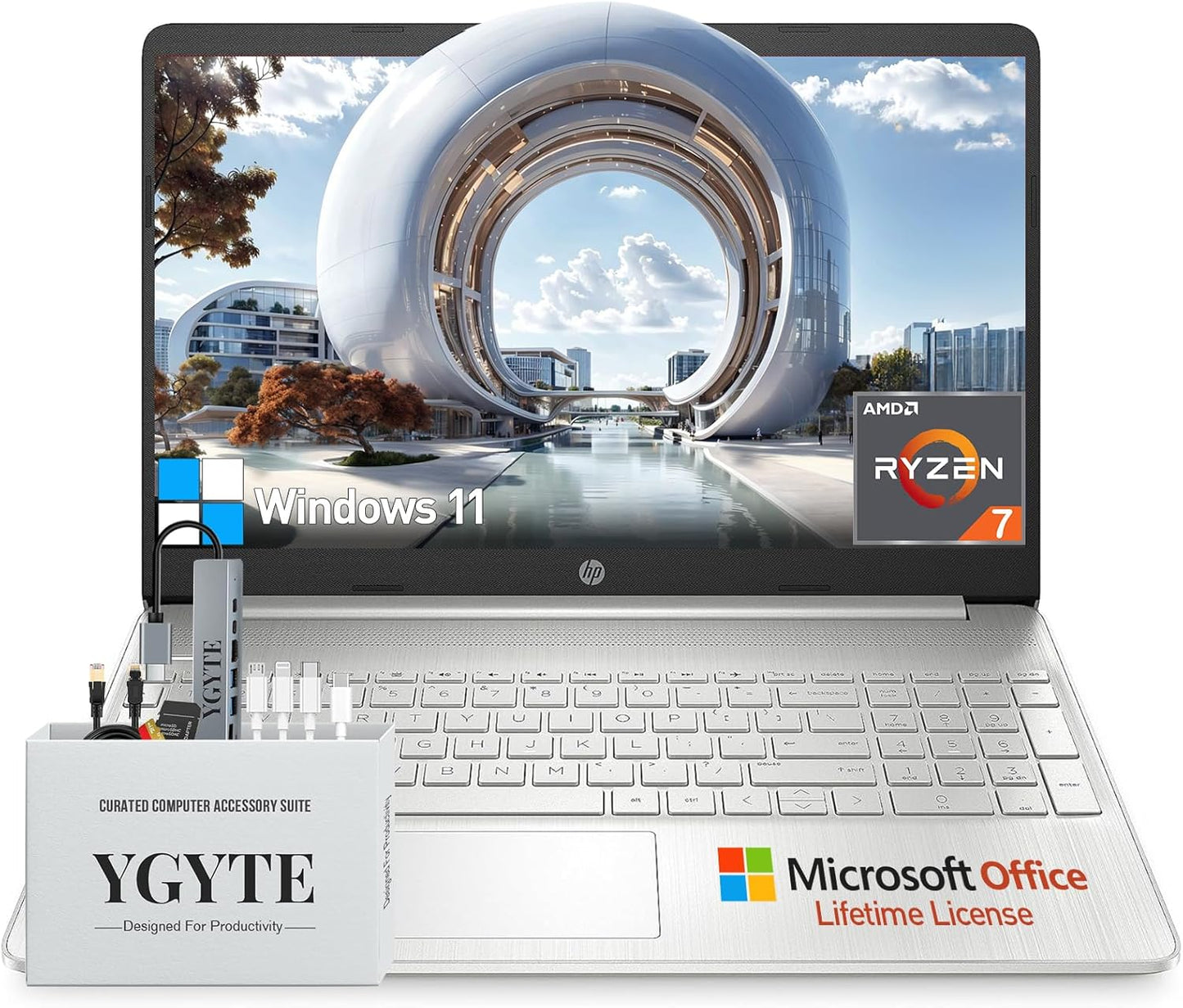 HP 15.6 Inch Laptop with AMD Ryzen 7 and 64GB RAM for All Needs