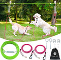 Snagle Paw Heavy Duty Dog Runner for Yard - 75ft Aerial Zip Line
