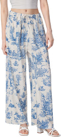 Wide Leg Palazzo Pants for Women - Lightweight Summer Travel Trousers