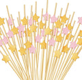 200 Handcrafted Star Cocktail Picks in Gold & Rose Gold
