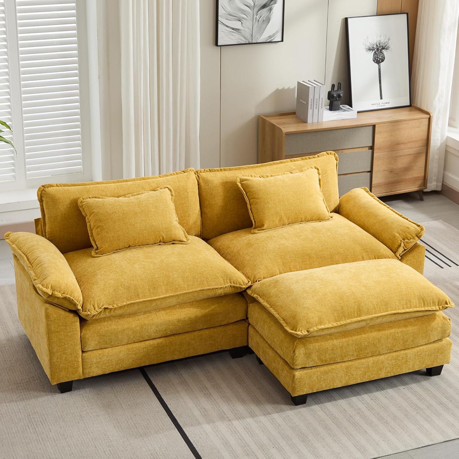 86in Modular Sectional Sofa - Comfy Cloud Couch for Living Room