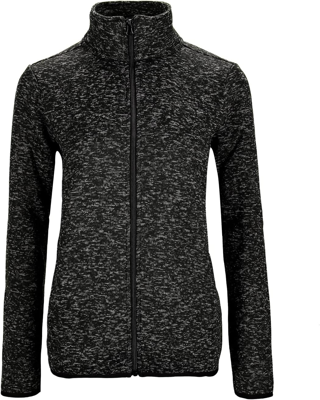 Dolcevida Women's Long Sleeve Fleece Zip Up Jacket with Pockets