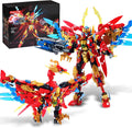 Fire Phoenix Mech Sets 2in1 Building Blocks for Kids and Adults