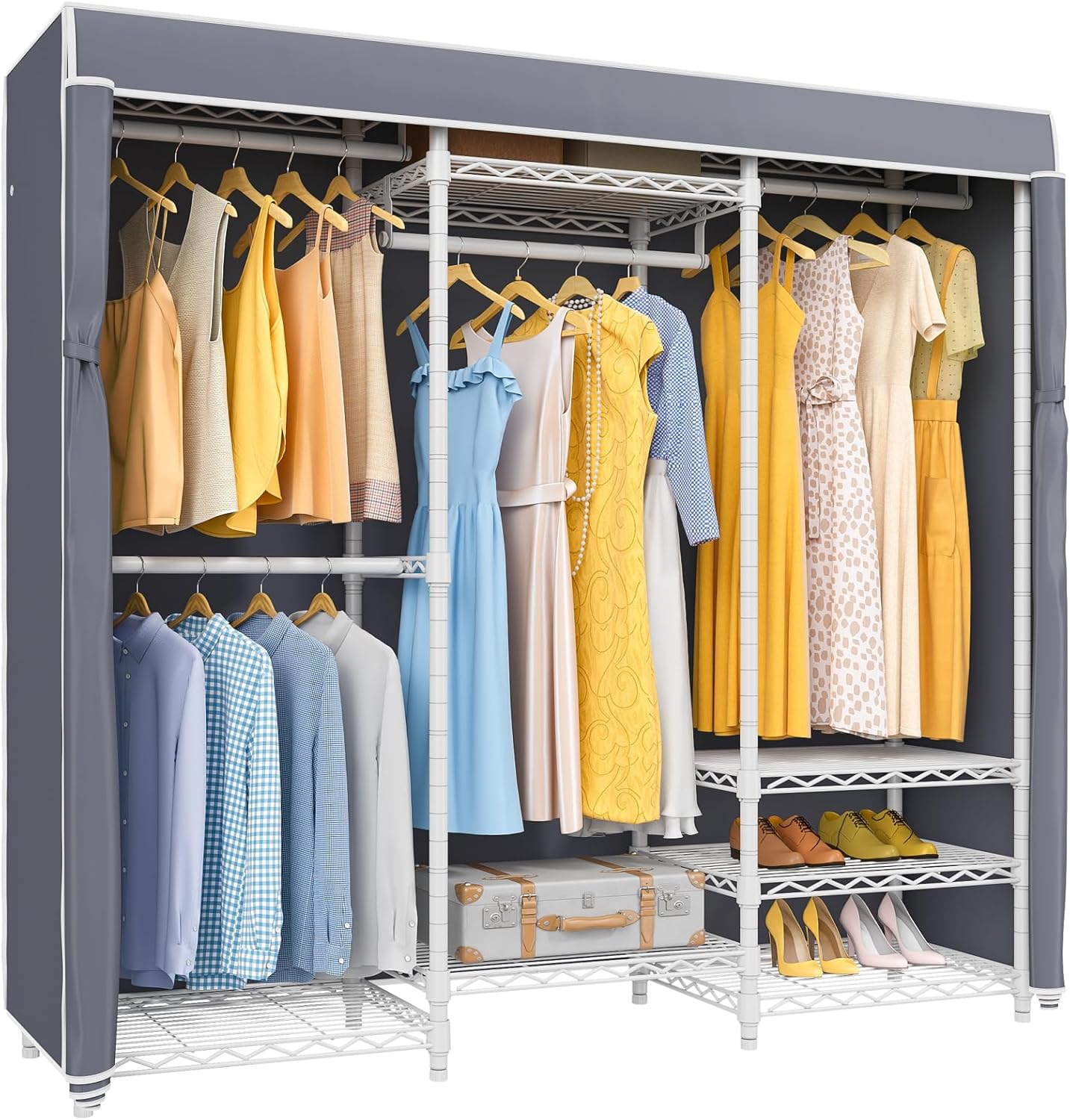 VIPEK V5C Heavy Duty Portable Closet Rack with Adjustable Shelves