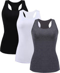 Women Tank Top with Shelf Bra Racerback - Breathable Cotton Blend