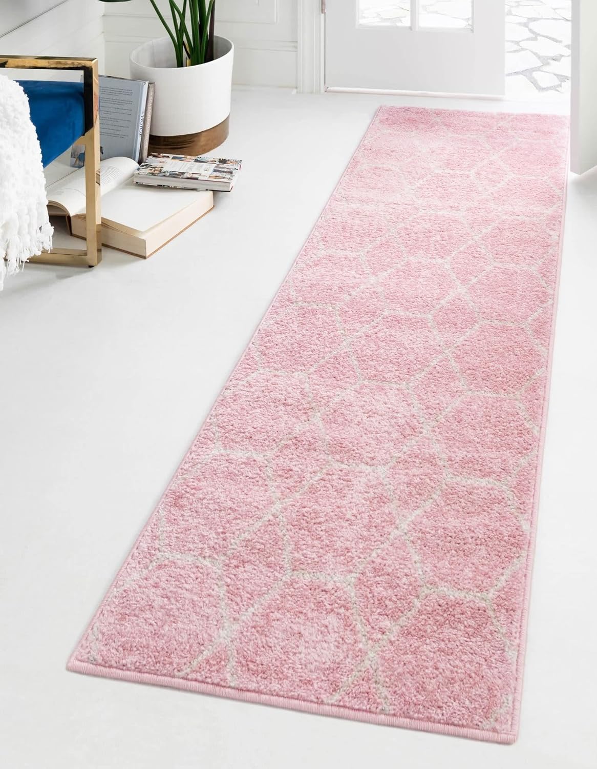 Unique Loom Trellis Frieze Collection Area Rug - Geometric Runner