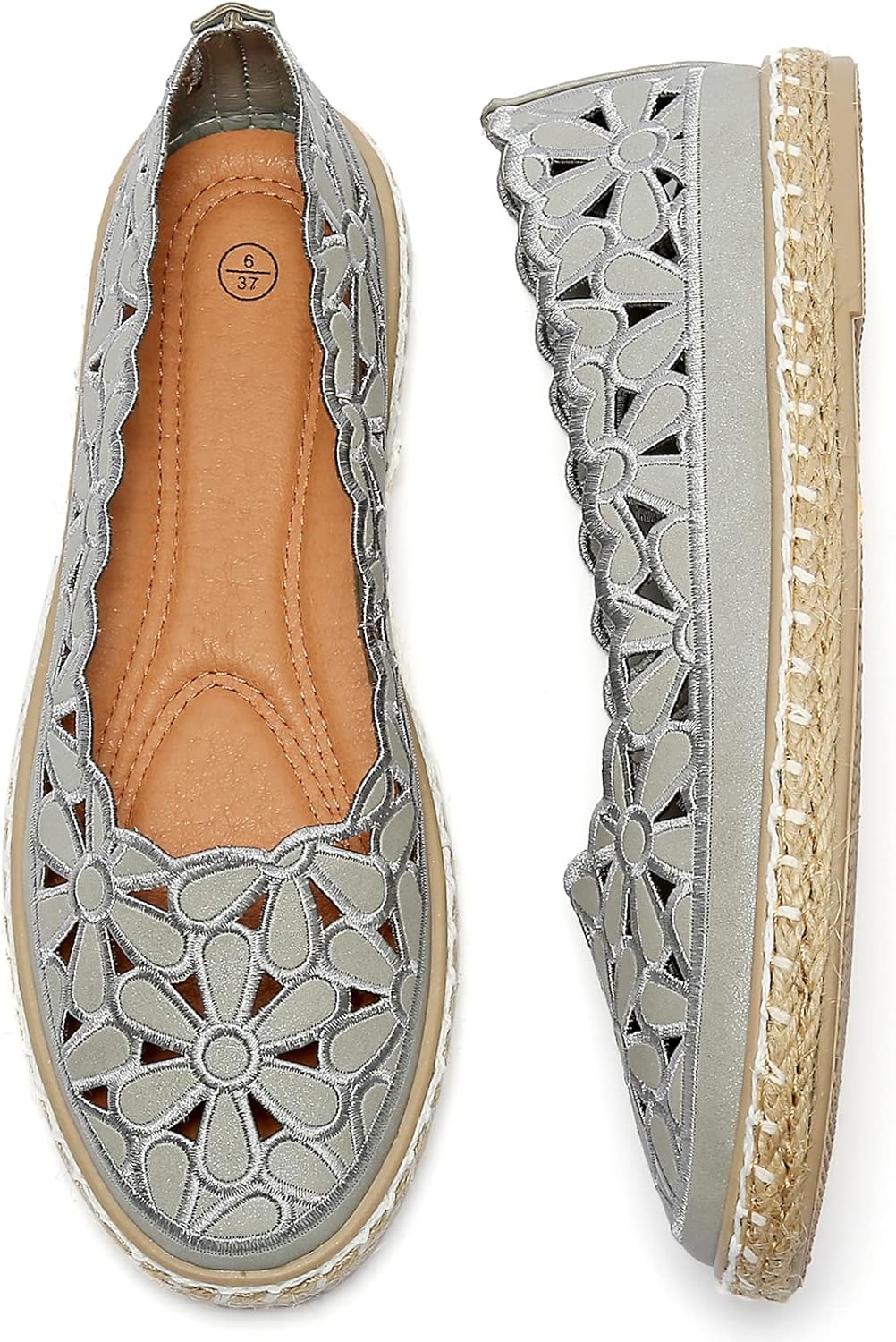 HEAWISH Womens Ballet Flat Daisy Round Toe Casual Slip On Shoes