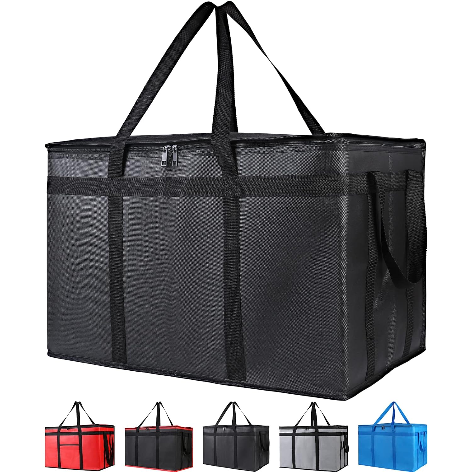 2-Pack Insulated Food Delivery Bag for Hot and Cold Meals