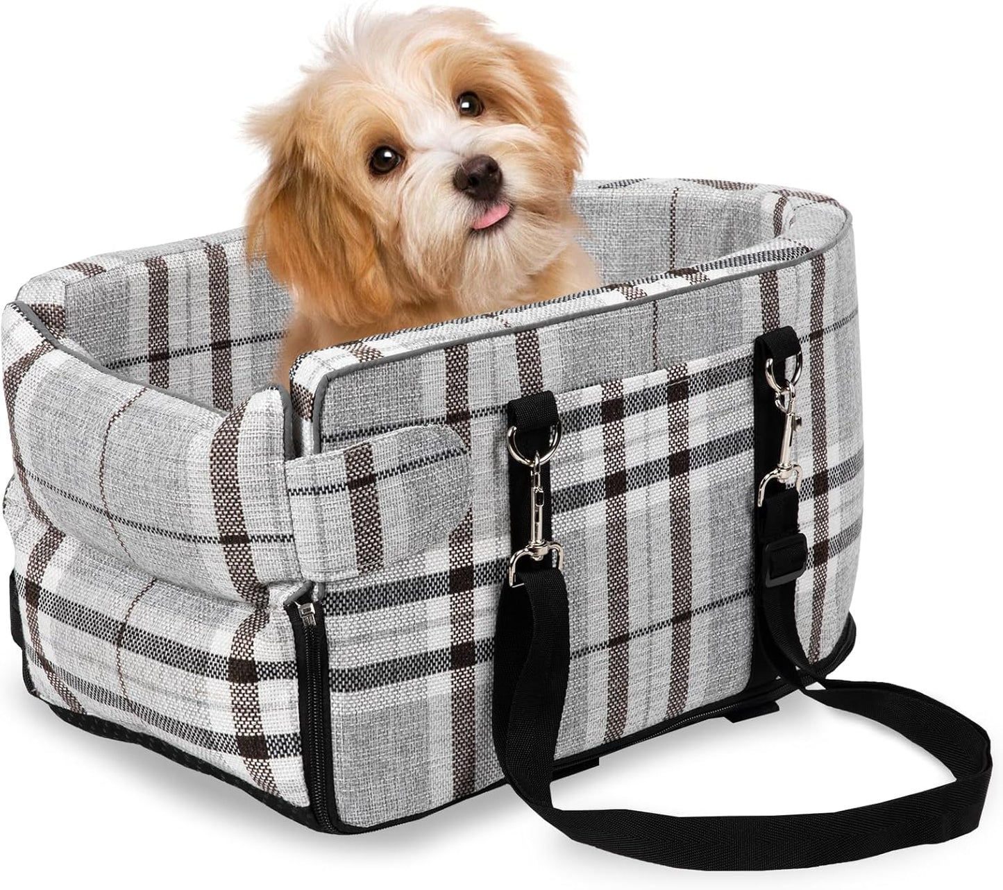 Portable Pet Car Seat for Small Dogs Under 15lbs by Prpeko