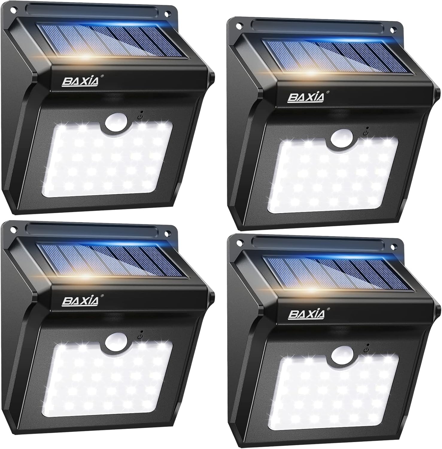 BAXIA TECHNOLOGY Solar Outdoor Lights for Security and Safety